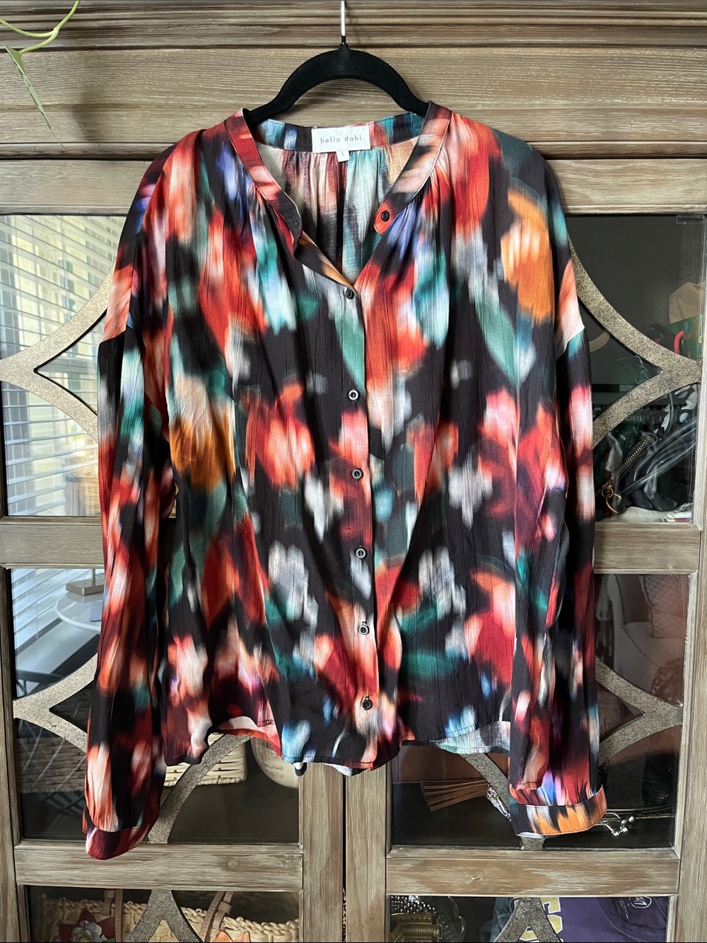 Bella Dahl Women's Abstract Floral Button-Front Blouse - Multicolor